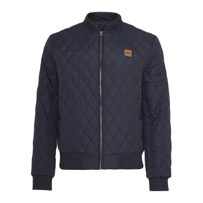 Чоловіча стібана куртка Urban Classics Diamond Quilt, темно-синя, розмір 5XL