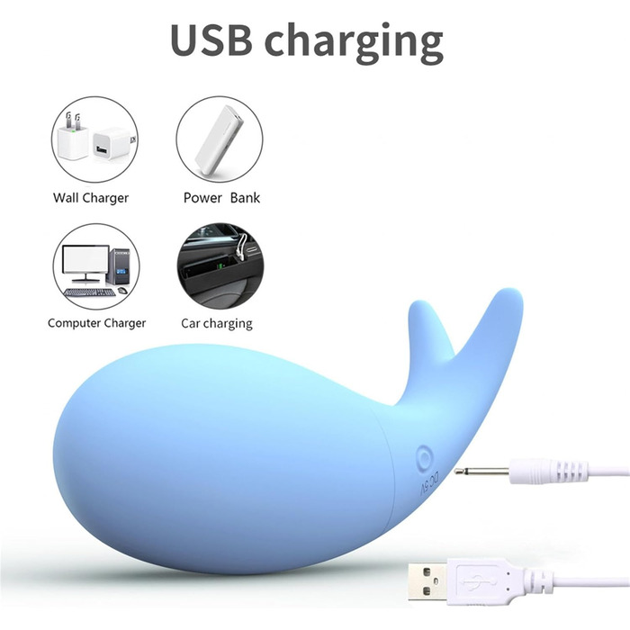 Вібратор з дистанційним керуванням через додаток, 10 режимів вібрації для жінок, портативний G-Spot, для пар (блакитний)