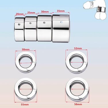 Сталевий кільцевий стимулятор для чоловіків SeLgurFos - важкий, знімний, для SM-ігор, преміум-якість