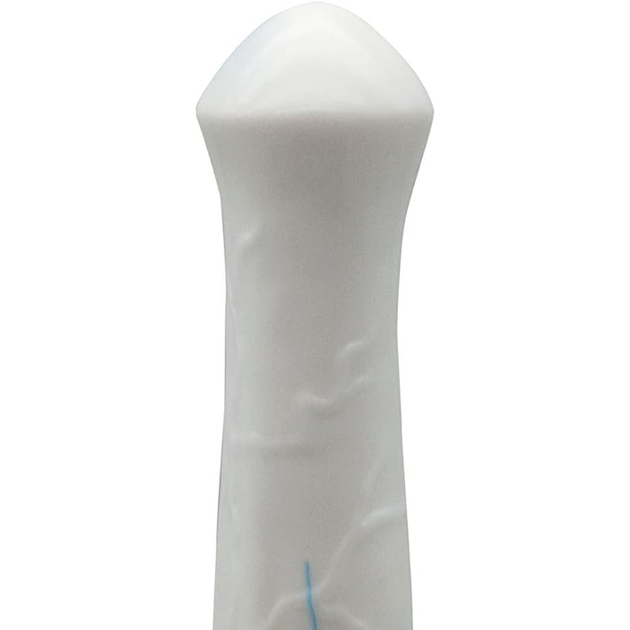 Аналдильт Ролука 27 см: стимулятор G-точки, масажер простати (білий + синій)