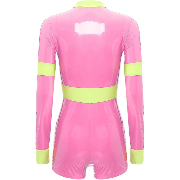 Костюм для косплею GRRKDFQ Erotiek: жіночий, рожевий, комбінезон з блискавкою, 3XL