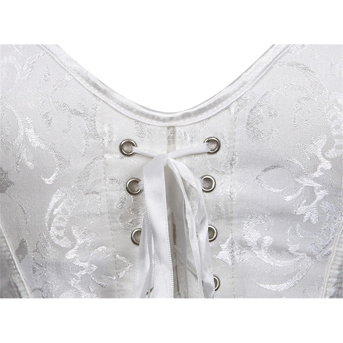 Корсет для жінок Grebrafan з підтримкою грудей, білий, розмір 28-30