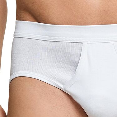 Труси чоловічі Schiesser з вирізом, рифлений трикотаж, білі, 4 штуки в упаковці, розмір L