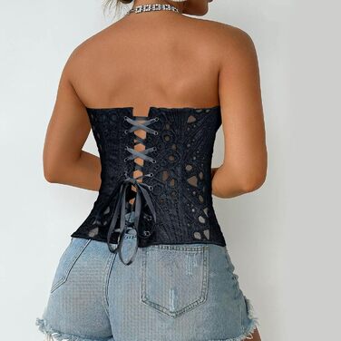 Корсет-топ для повних грудей: чорний корсет-шпеціаліст, готичний корсет, корсет-формувач, великі розміри, вінтажний стиль