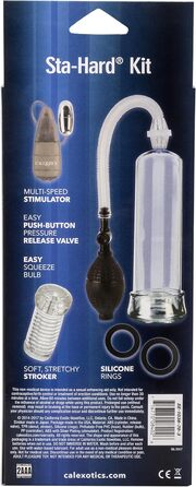 Набір для мастурбації Apollo California Exotic Novelties з помпою для пеніса, сірий