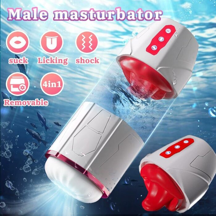 Електричний мастурбатор OnundOn для чоловіків та жінок, 3-в-1, 10 режимів вібрації