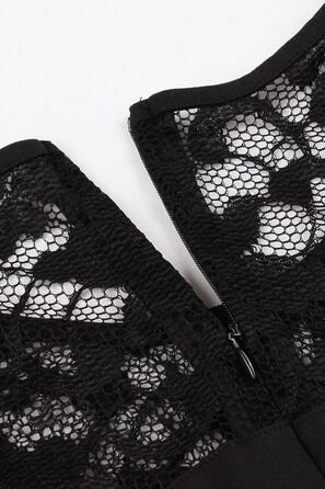 Сукня жіноча вінтажна в стилі рокабілі 50-60-х років, квіткова з мереживом, без рукавів, святкова, елегантна для повних жінок, весілля XL, колір 1b