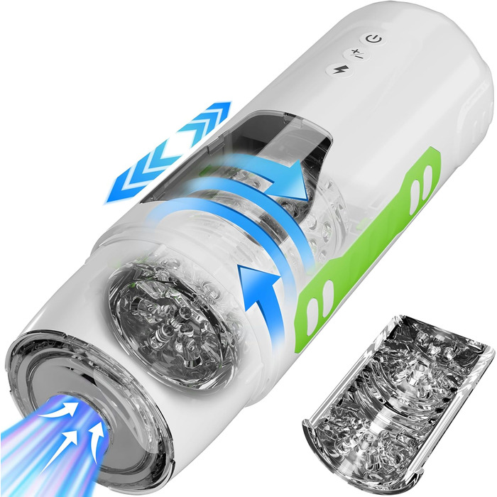 Електричний мастурбатор для чоловіків MARIELOVE – симулятор орального сексу з функцією всмоктування та вібрації | 7 режимів & телескопічний рух | реальна іграшка для дорослих з ротацією та масажем | перезаряджається