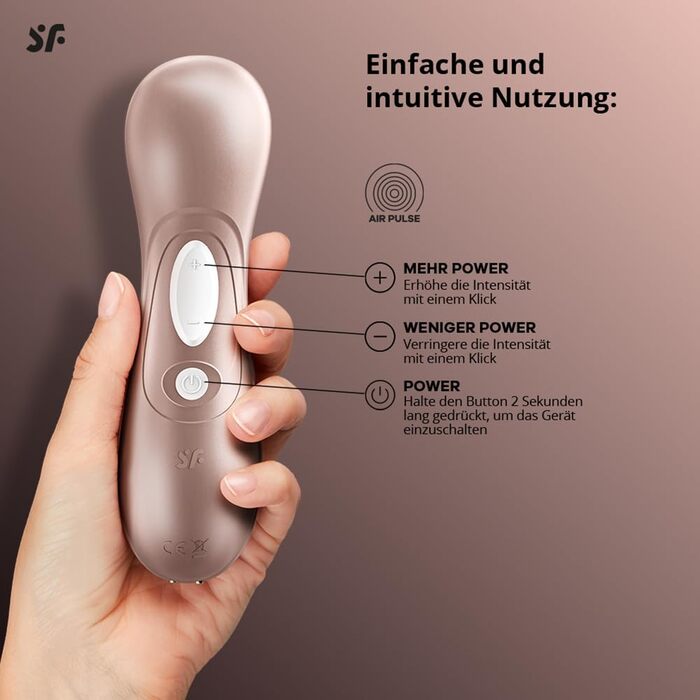 Satisfyer Pro 2 - вібратор для жінок | Тиха та потужна стимуляція клітора | Інтимна іграшка, подарунок для жінок | Еротичний вібратор | Стимулятор з імпульсною технологією | Розмір one-size (рожеве золото, 1 шт.)