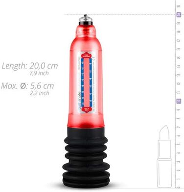 Bathmate Hydro7 Wasser Penispumpe - водяний насос для збільшення пеніса, червоний