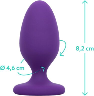 Анальний плаг AMORELIE Joy Twist – водонепроникний, силіконовий з ABS, фіолетовий