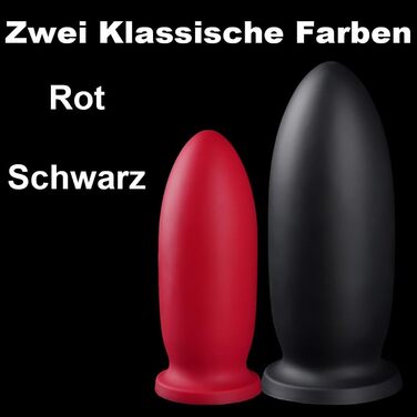 Анальний дildo NAIXBTY з силікону, XL, червоний: для стимуляції G-точки та простати, для жінок та чоловіків