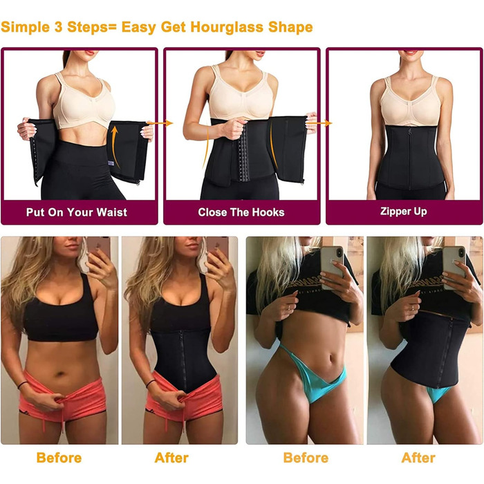 Корсет для жінок KUMAYES - пояс для корекції фігури, талія, бандаж, чорний, M