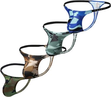 Танга чоловічі Faringoto, камуфляж, низька посадка, XL, 4 шт.