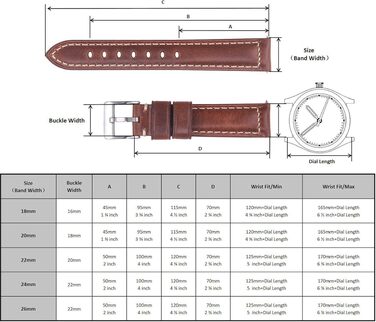 Шкіряний ремінець для годинника Quick Release Vintage Retro Pull-Up, замінний браслет із застібкою з нержавіючої сталі для смарт-годинників та класичних годинників, 26мм, Коричневий