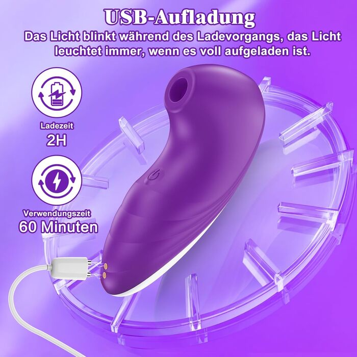 Вібратор для жінок з силікону, набір вібраторів з 7 режимами, тихий та потужний, фіолетовий