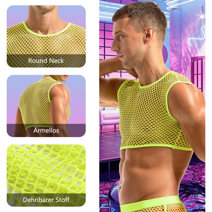 Чоловіча футболка-сітка Amy Couee, сірий колір, розмір L