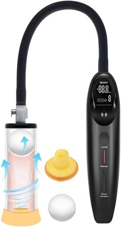 Електрична пеніс-насос Jomyu для чоловіків: збільшення, стимуляція та розтягування. 2-в-1 автоматична вакуумна помпа для стимуляції та розтягування. SM-іграшка для чоловіків