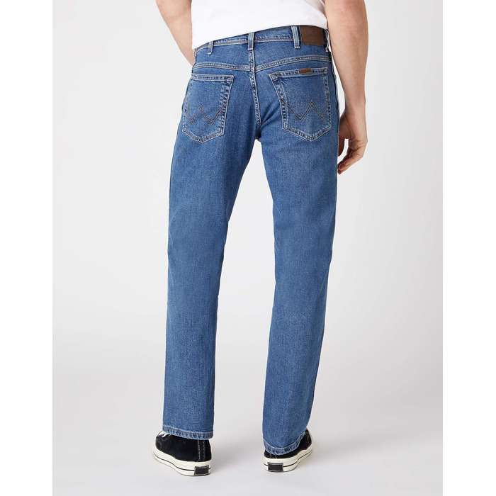 Чоловічі джинси Wrangler Regular Fit Regular - середня посадка, чорні, Stonewash (W44 L30)