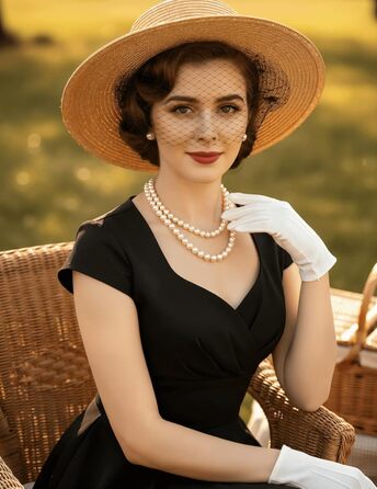 Сукня в стилі 1950-х, ретро, коктейльна, рокабіллі, Bbonlinedress, чорна