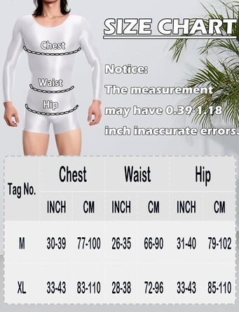 Спортивний комбінезон для чоловіків AIEOE з еластичним блиском, прозорий, облягаючий, для танців та спорту, тіло, розмір XL, білий