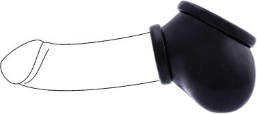 Латексний пеніс-чохол TOYLIE, чорний - з кільцем 3,5 см, виготовлено в Німеччині