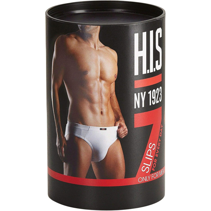 7 трусиків чоловічі H.I.S. у коробці, бавовна, тижневий запас (5 шт., кольоровий набір)