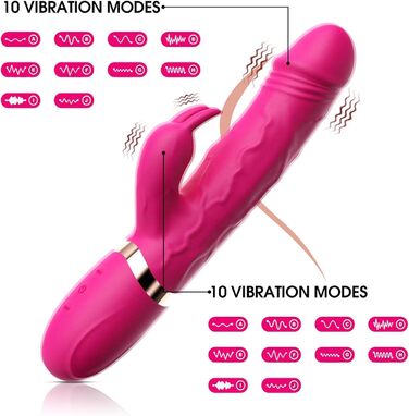 Вібратор G-Punkt Klassischer: 10 режимів, силікон, для жінок та пар (рожевий)