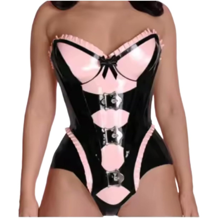 Комбінезон з латексу, облягаючий, 0.4 мм, ручної роботи, чорний (Schwarz)