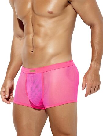 Боксерки чоловічі Caey Kevin Herren з прозорим матеріалом, низька талія, комплект 6 шт. (рожевий, L)