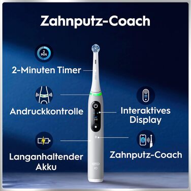 Електрична зубна щітка Oral-B iO Series 6 Grey Opal, 5 режимів чищення, набір з 3 насадок для делікатного очищення та дорожнім футляром