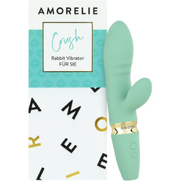 AMORELIE Crush - Вібратор Кролик 18,5 см для жінок | Водостійкий, акумуляторний, зелений
