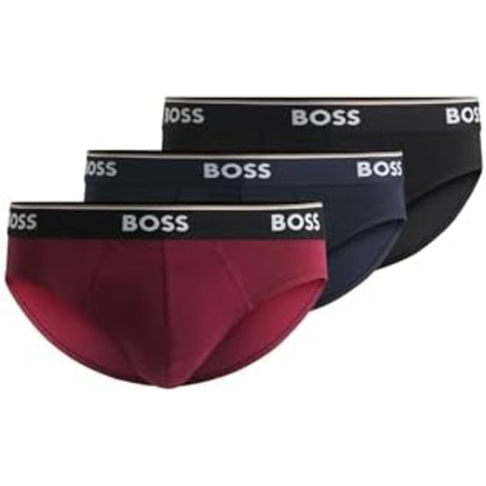 Сліпески BOSS чоловічі 3 шт. з бавовни з логотипами на гумці (S)