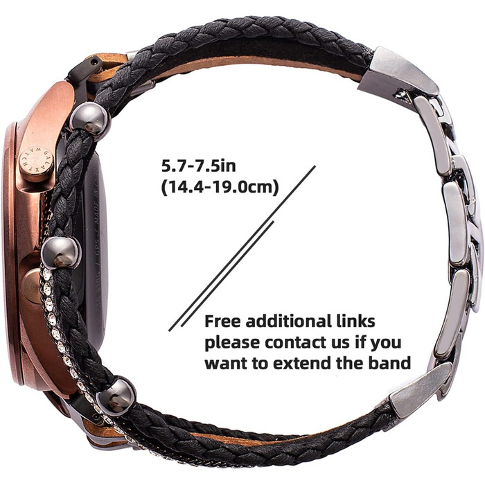 Шкіряний ремінець KONAFEI для Samsung Galaxy Watch 7/FE/6/5/4/3/Active 2, Classic (20мм), рожевий