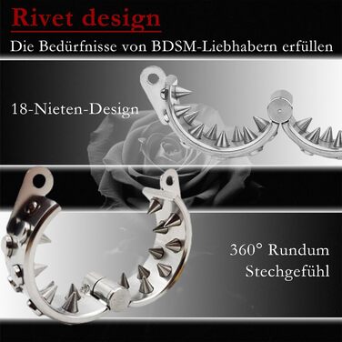 Набір для БДСМ-ігор для чоловіків: металеві кільця, пристосування для стиснення та набори ваги. Преміум-якість, не для використання на дітях.