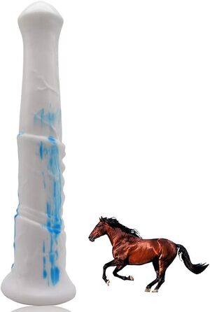 Аналдильт Ролука 27 см: стимулятор G-точки, масажер простати (білий + синій)