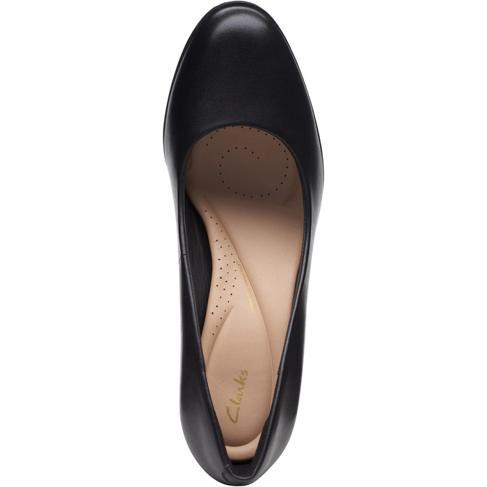 Жіночі туфлі-човники Clarks Freva85 Court, шкіряні, чорні, розмір 38 EU