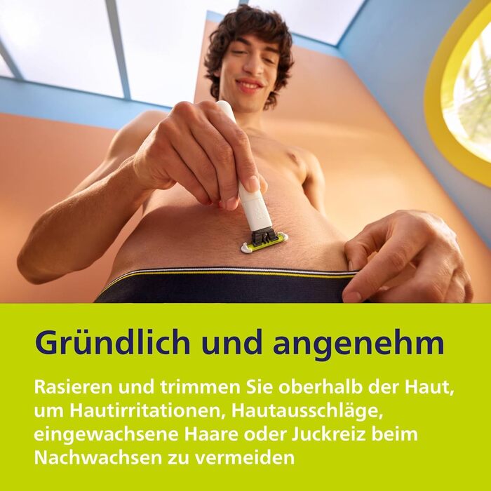 Тример для інтимних зон Philips OneBlade Intimate QP1924/30 для гоління та стрижки з захистом шкіри, 2 змінні леза