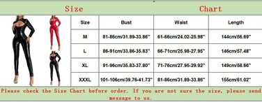 Жіночий комбінезон Duohropke з ефектом лакованої шкіри, чорний, 3XL