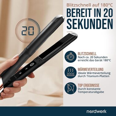 Випрямляч для волосся 2в1 SafeGlide Touch з титановими іонами проти кучерявості та заплутування, для всіх типів волосся, з дорожнім чохлом