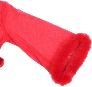 Комплект жіночої білизни з відкритим декольте, еластичний виріз, великі розміри, червоний/білий, XL