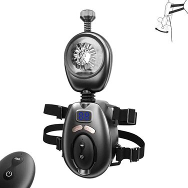 Мастурбатор з 9 режимів вібрації та рухів для чоловіків, іграшка для дорослих з реміннем для рук, інтимна іграшка для інтенсивної стимуляції LZYLWC