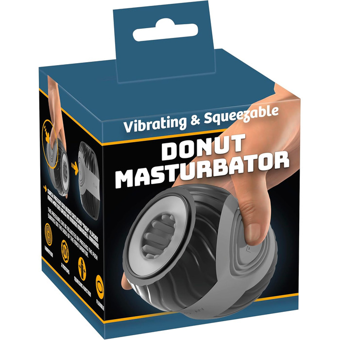 Мастурбатор You2Toys – інтенсивний стимулятор для чоловіків, тісний мастурбатор, 10 режимів вібрації, чорний