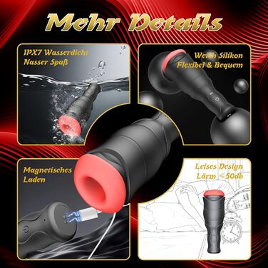 Електричний мастурбатор для чоловіків Buntune – Solo, 10 режимів вібрації, 5 режимів тиску, USB-зарядка, IPX6 водонепроникний, силікон, 3D стимуляція