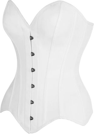 Корсет Daisy Corsets жіночий, бавовна, сталеві ребра, Overbust, XL, білий