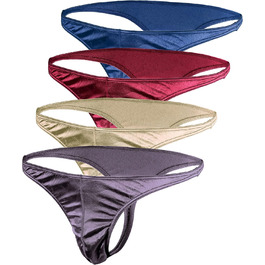 Танга чоловічі Barbra Lingerie з атласу, комплект 4 шт. | Сексуальна спідня білизна, G-String