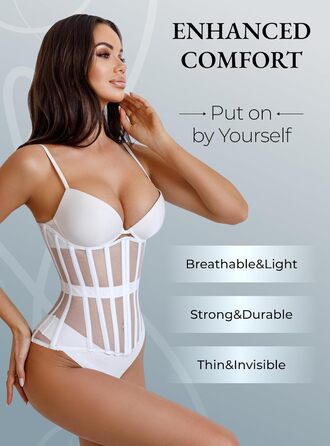Корсет для талії Mesh-Korsett Taillentrainer для жінок, білий, розмір S