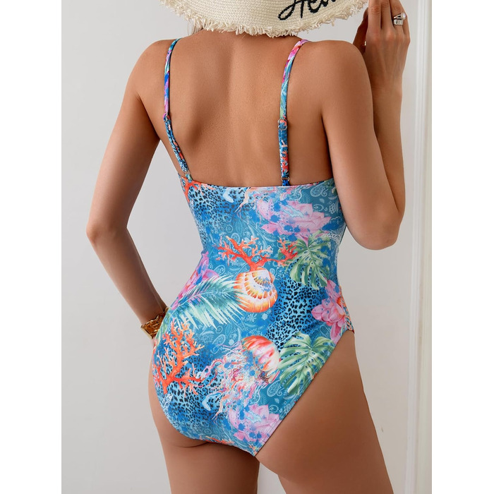 Жіночий купальник Monokini Eomenie Einteiiger, сексуальний купальник з мета-принтом під водою (розмір M)