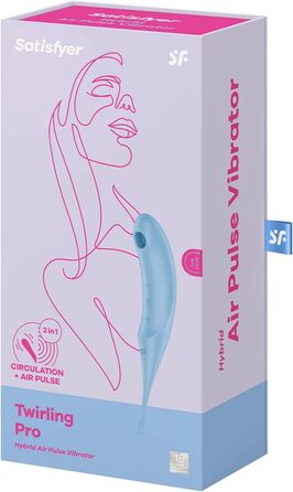 Satisfyer Twirling Pro - вібратор для клітора з ефектом тину, блакитний | 11 програм тину та 12 вібрацій | З дружній до тіла силікон