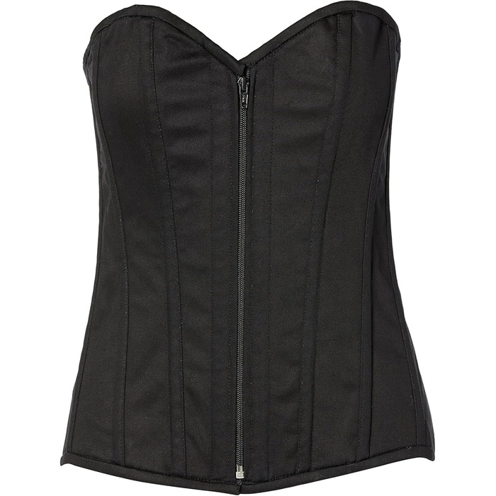 Корсет Daisy Corsets чорний бавовняний з суцільними ребрами жорсткості, розмір 6X